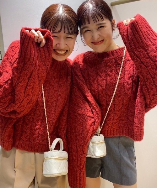 flower ニット セーター チューイーアランニット レディース