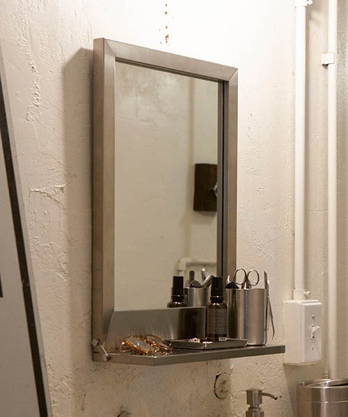 DULTON（ダルトン） 鏡 STAINLESS STEEL FRAME MIRROR WITH BRACKET S