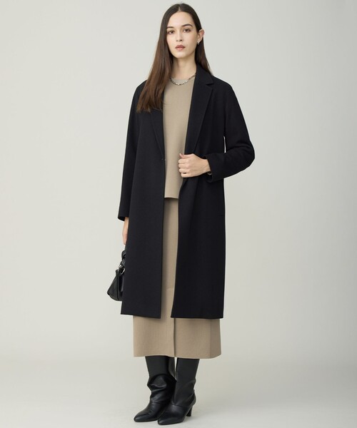 ICB（アイシービー） コート チェスターコート ウールカシミヤメルトン