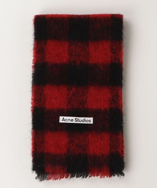 Acne Studios（アクネ ストゥディオズ） チェック柄マフラー - レッド
