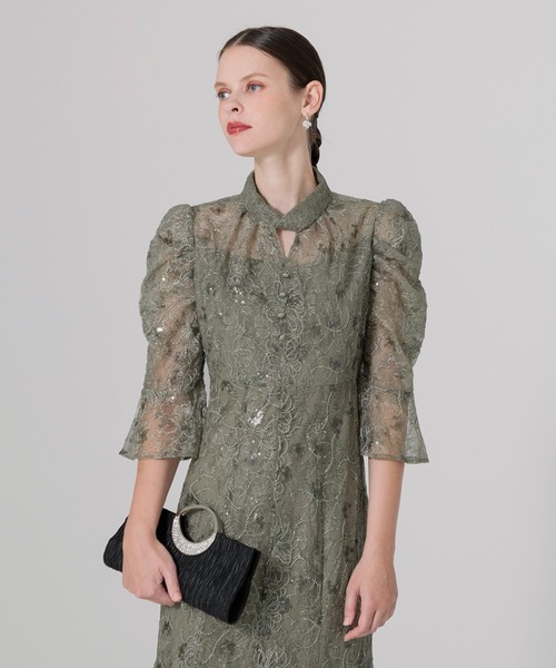 Leja（レジャ） ドレス 「LEJA」スパンコール花柄刺繍ソフト