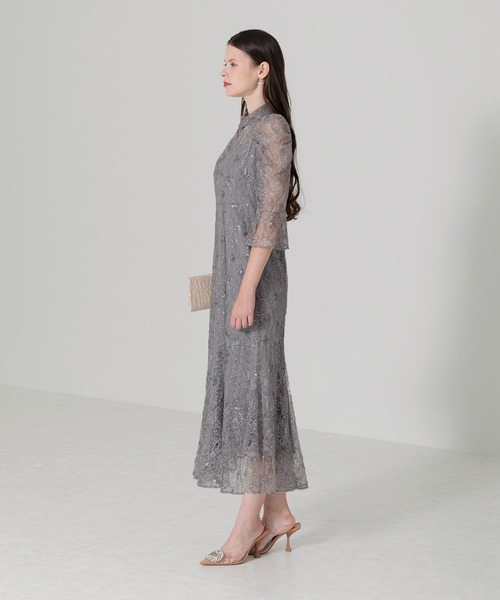 Leja（レジャ） ドレス 「LEJA」スパンコール花柄刺繍ソフト