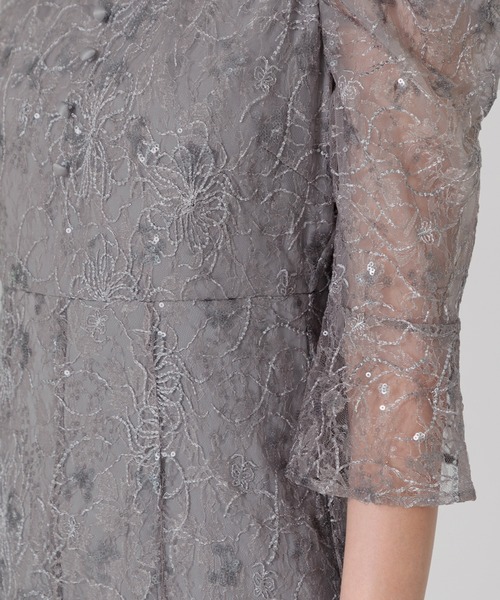 Leja（レジャ） ドレス 「LEJA」スパンコール花柄刺繍ソフト