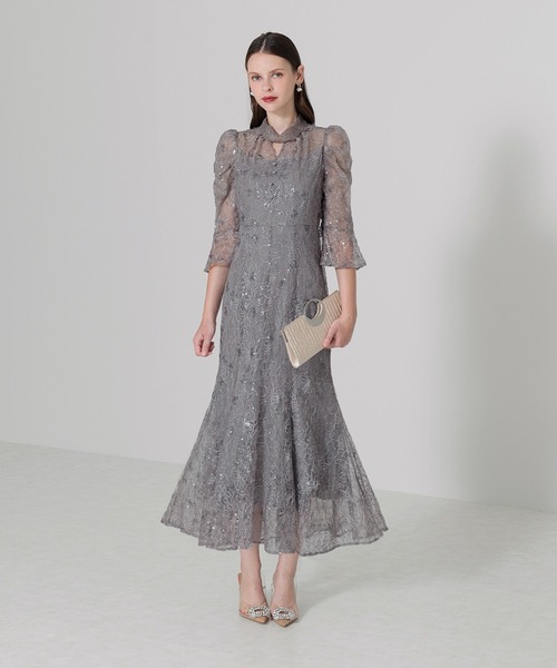 Leja（レジャ） ドレス 「LEJA」スパンコール花柄刺繍ソフト