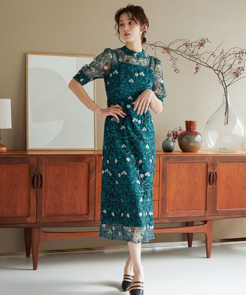 niana（ニアナ） ドレス アンティーク刺繍レースワンピースパーティー