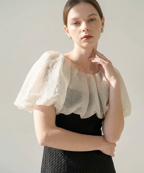 Leja（レジャ） ドレス 「LEJA」2WAYオフショルダーパフスリーブ