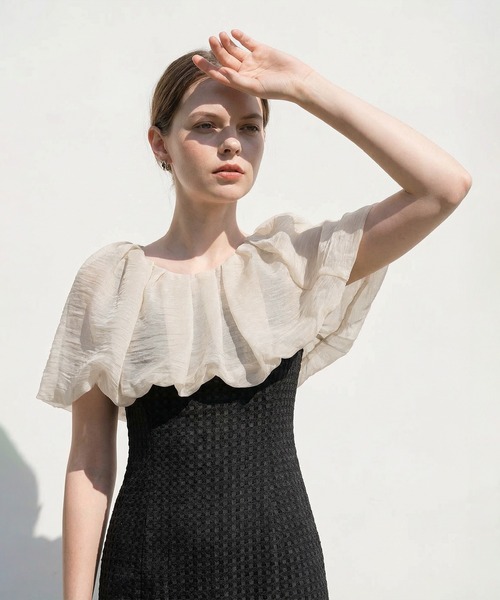 Leja（レジャ） ドレス 「LEJA」2WAYオフショルダーパフスリーブ