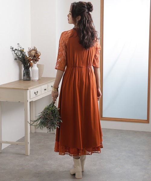 atlo パーティドレス オケージョンドレス ブラウン Mサイズ 人気 atlo