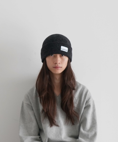 GANNI（ガニー） ニット帽 ニットキャップ GANNI Light Structured Rib