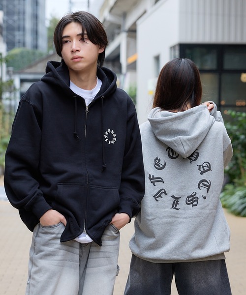 That's life パーカー HEAVY WEIGHT 12.7oz CIRCLE LOGO ZIP HOODIE