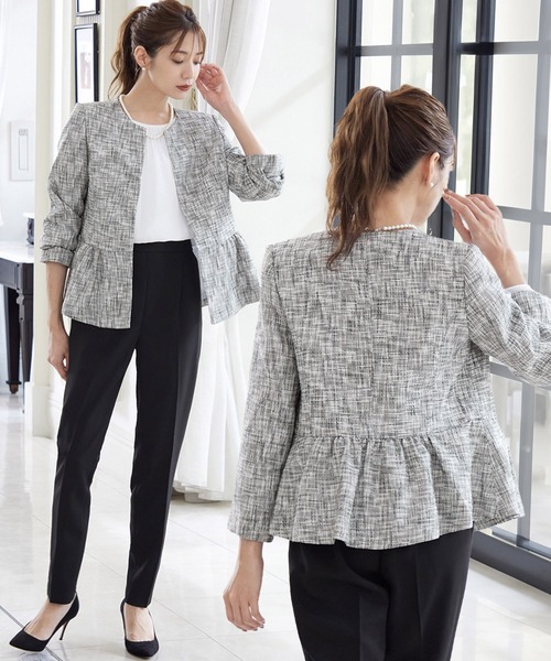 Flolia（フロリア） セットアップ 「3点セット」ツイードノーカラー