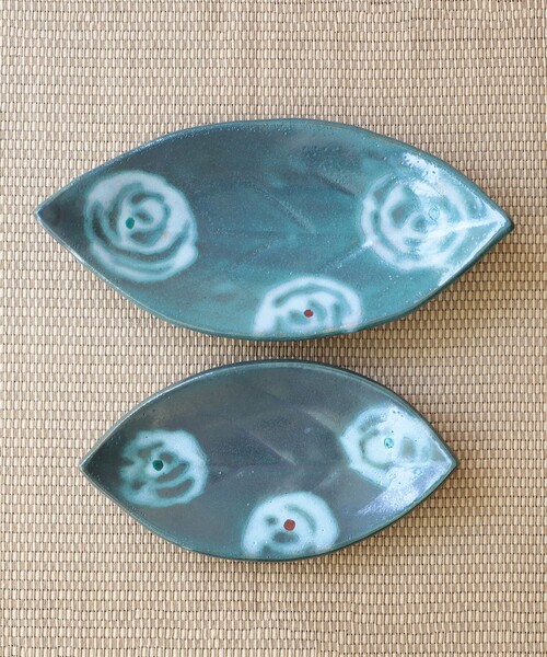 fennica（フェニカ） 食器 濱田友緒 / 濱田窯 葉形板皿 葉っぱトレー大