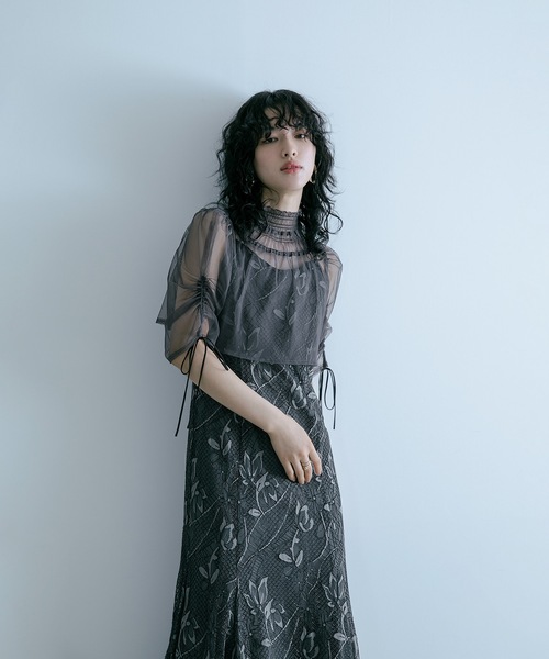 niana（ニアナ） ドレス チュールボレロレースキャミワンピレイヤード