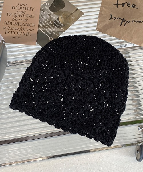 ニット帽 ニットキャップ クロシェ シングルハット レディース