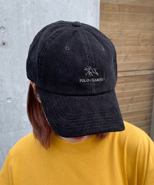 キャップ 帽子 「POLO CHAMPS」ポロチャンプスコーデュロイキャップ