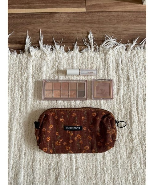 florist（フローリスト） ポーチ トレンド柄のコーデュロイ地マルチ