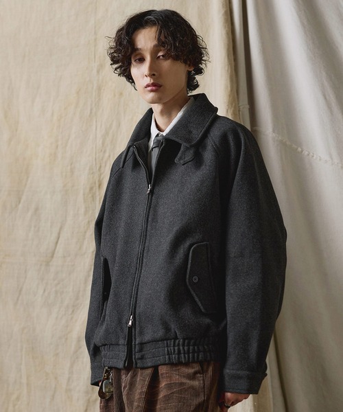 Bleme ブルゾン アウター ダブルジップ メルトンハリントンジャケット