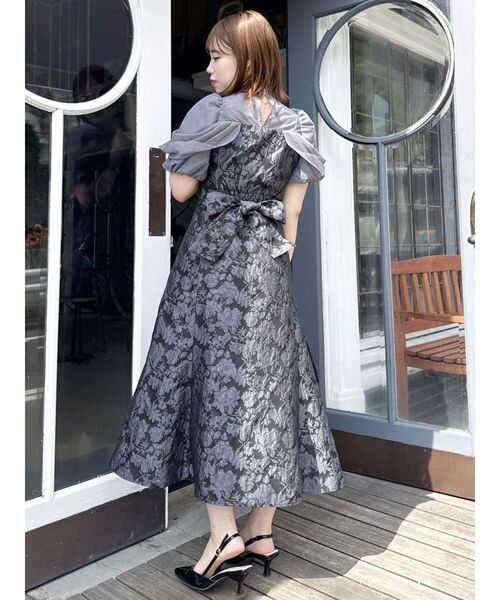 dazzlin（ダズリン） ドレス シアーベールジャガードワンピース