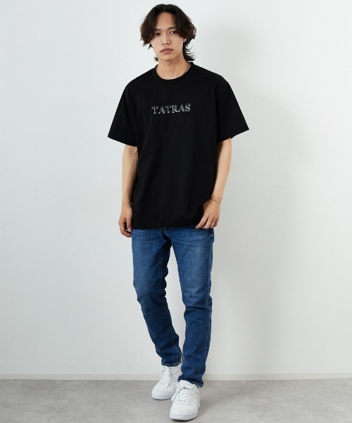 TATRAS（タトラス） tシャツ RISTEN ブランド刺繍ロゴ ショート