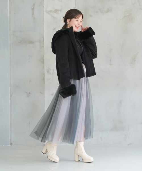 ASTORIA ODIER（アストリアオディール） ノーカラーコート コート