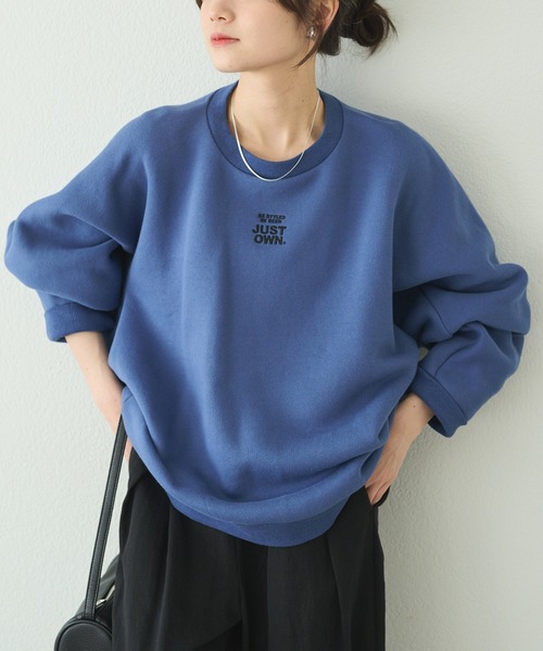 pual ce cin トレーナー スウェット 裏ボア刺繍スウェット レディース