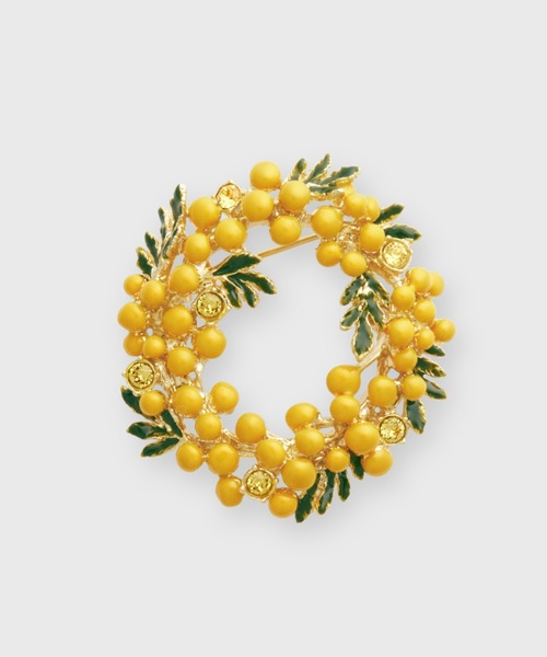 ヴァンドームブティック ブローチ ミモザ リースブローチ レディース