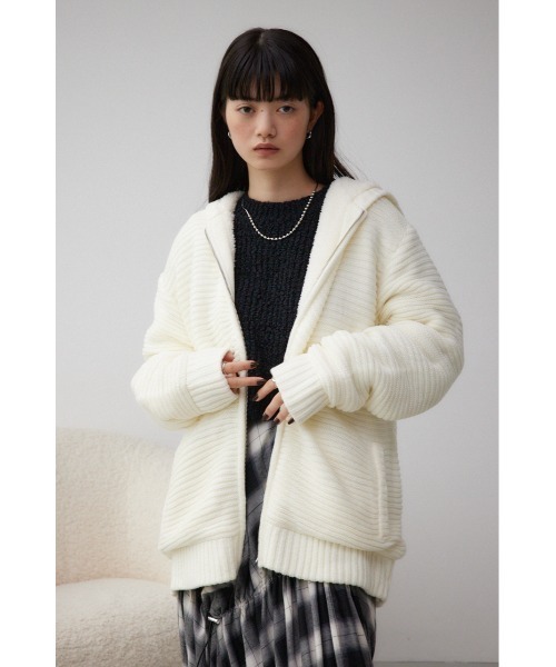 AZUL BY MOUSSY（アズールバイマウジー） パーカー ガーターボアジップ