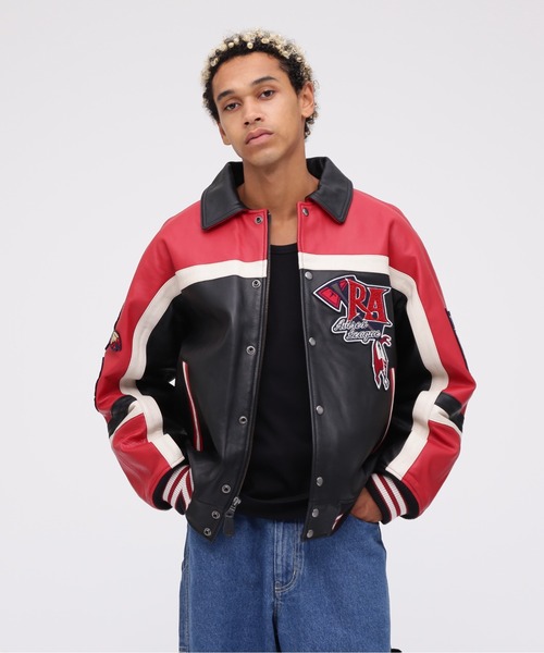 AVIREX（アヴィレックス） スタジャン VARSITY JACKET RED AXES / バー