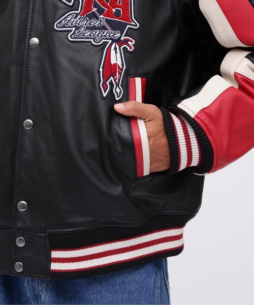 AVIREX（アヴィレックス） スタジャン VARSITY JACKET RED AXES / バー
