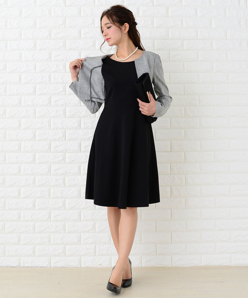 Lace Ladies（レースレディース） ドレス 重ね着風膝丈フレア