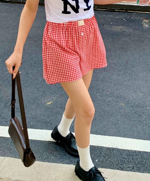 パンツ 「新色追加」夏に大活躍！ギンガムチェックショートパンツ