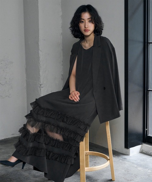 GIRL DRESS FOR NOW ドレス テーラードジャケット チュール フリル