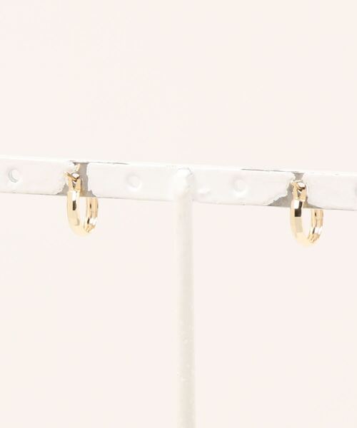 TAKE-UP（テイクアップ） ピアス K18/K10ミラーカットフープピアス( YG