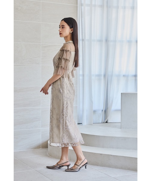 niana（ニアナ） ドレス 「低身長用サイズあり」フラワーラメ刺繍