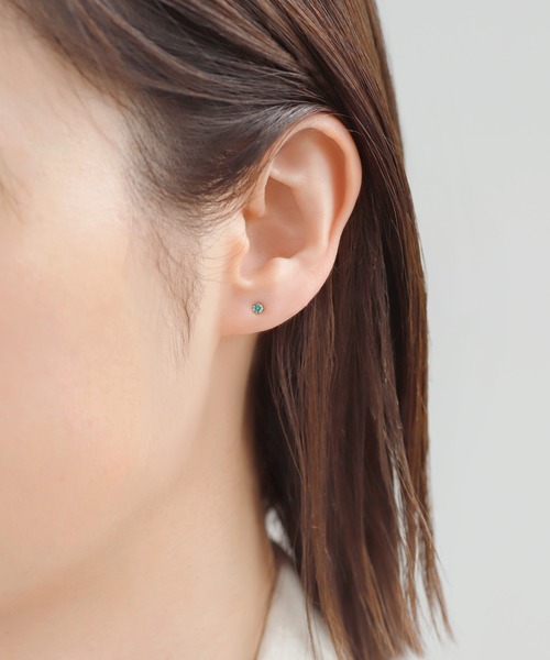 ANEMONE（アネモネ） ピアス 誕生石ピアス「K10」「5月：エメラルド