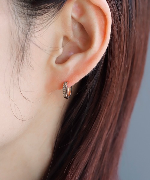 SIENA ROSE（シエナロゼ） ピアス ROSETEN・パヴェダイヤスナップ