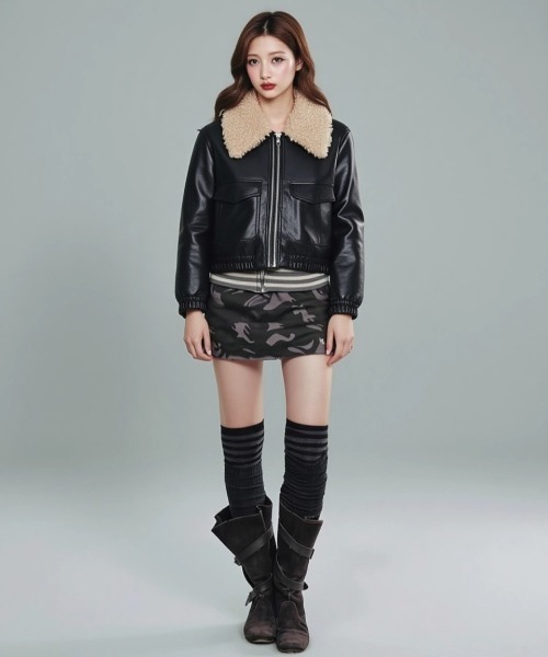 KOM（ドットコム） レザージャケット ライダース A'GEM/9 × 「.kom