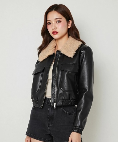 KOM（ドットコム） レザージャケット ライダース A'GEM/9 × 「.kom