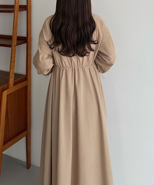 callautia（カラウティア） シャツワンピース ドロストシャツ