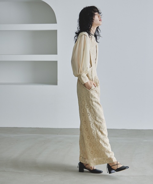 niana（ニアナ） パンツドレス レトロレースセットアップパンツドレス