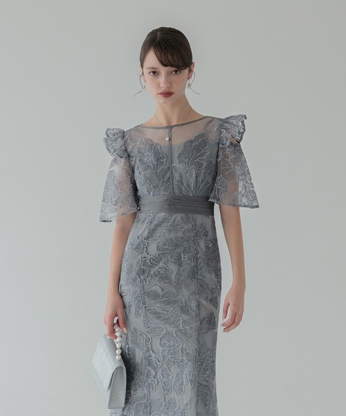 Leja（レジャ） ドレス 「LEJA」フラワーレースシアーフリルマーメイド