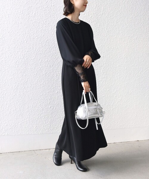 ships little black ワンピース 「SHIPS別注」kaene:ブラック