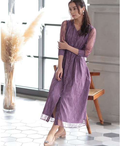 PREFERIR（プレフェリール） ドレス バックリボン レース 結婚式