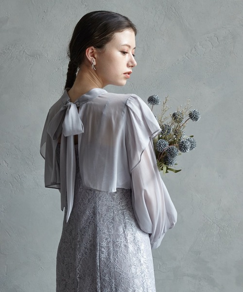 AIMER（エメ） ドレス 2WAYロングスリーブボレロ×レースマーメイド