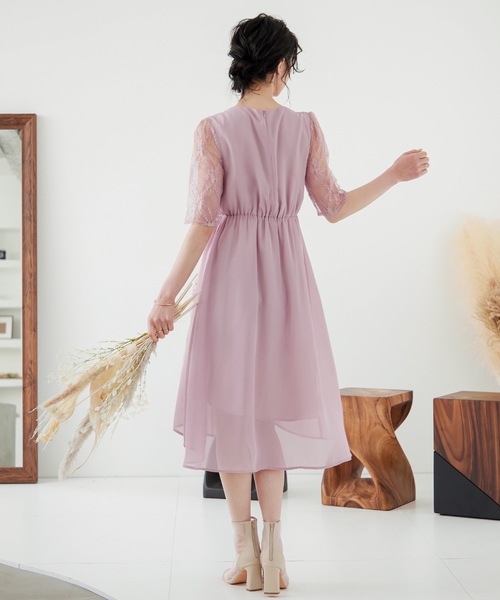 niana（ニアナ） ドレス レースプリーツイレヘムワンピースパーティー