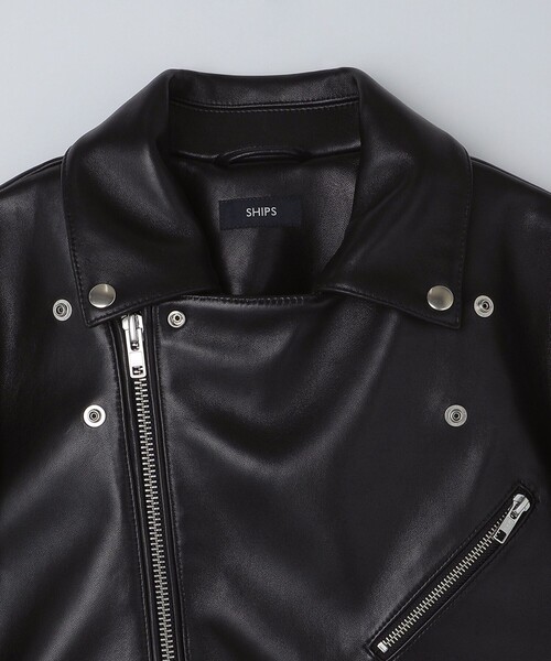 SHIPS（シップス） 革ジャン ライダース SHIPS: ラムレザー ダブル