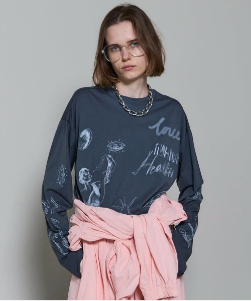 MAISON SPECIAL（メゾンスペシャル） tシャツ Drawing Long Sleeve T