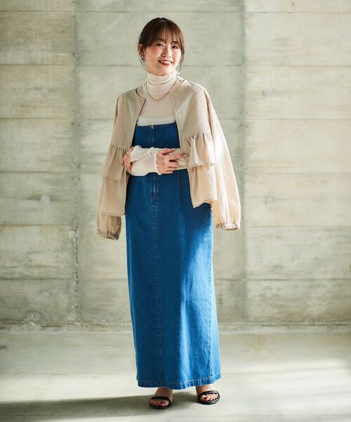 le.coeur blanc（ルクールブラン） ジャンパースカート フロントジップ