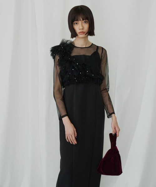 ANDRESD ドレス パールビスチェドレス / pearl bustier dress