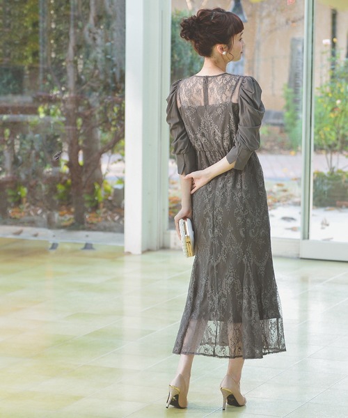 Kana ドレス パフスリーブ マーメイドデザイン パーティー ドレス 結婚